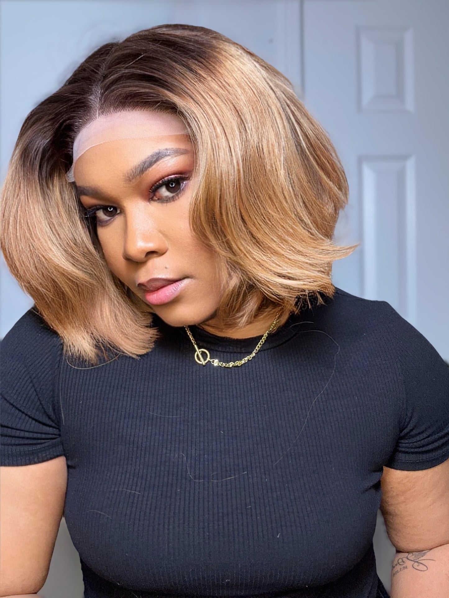 RAW SE LACE CLOSURE BOB WIG (OMBRÉ BLONDE)