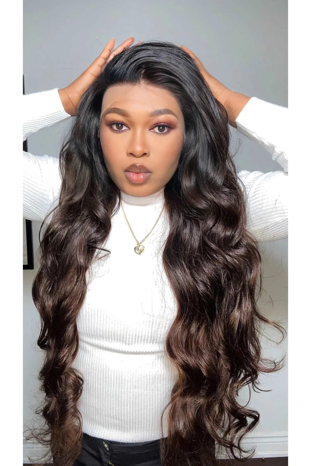 FAB LAYERED BODY WAVE GLUELESS HD LACE FRONTAL WIG - Fab Beauty Supplies
