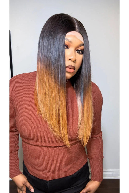 RAW SE LACE CLOSURE LONG BOB WIG (OMBRÉ) - Fab Beauty Supplies