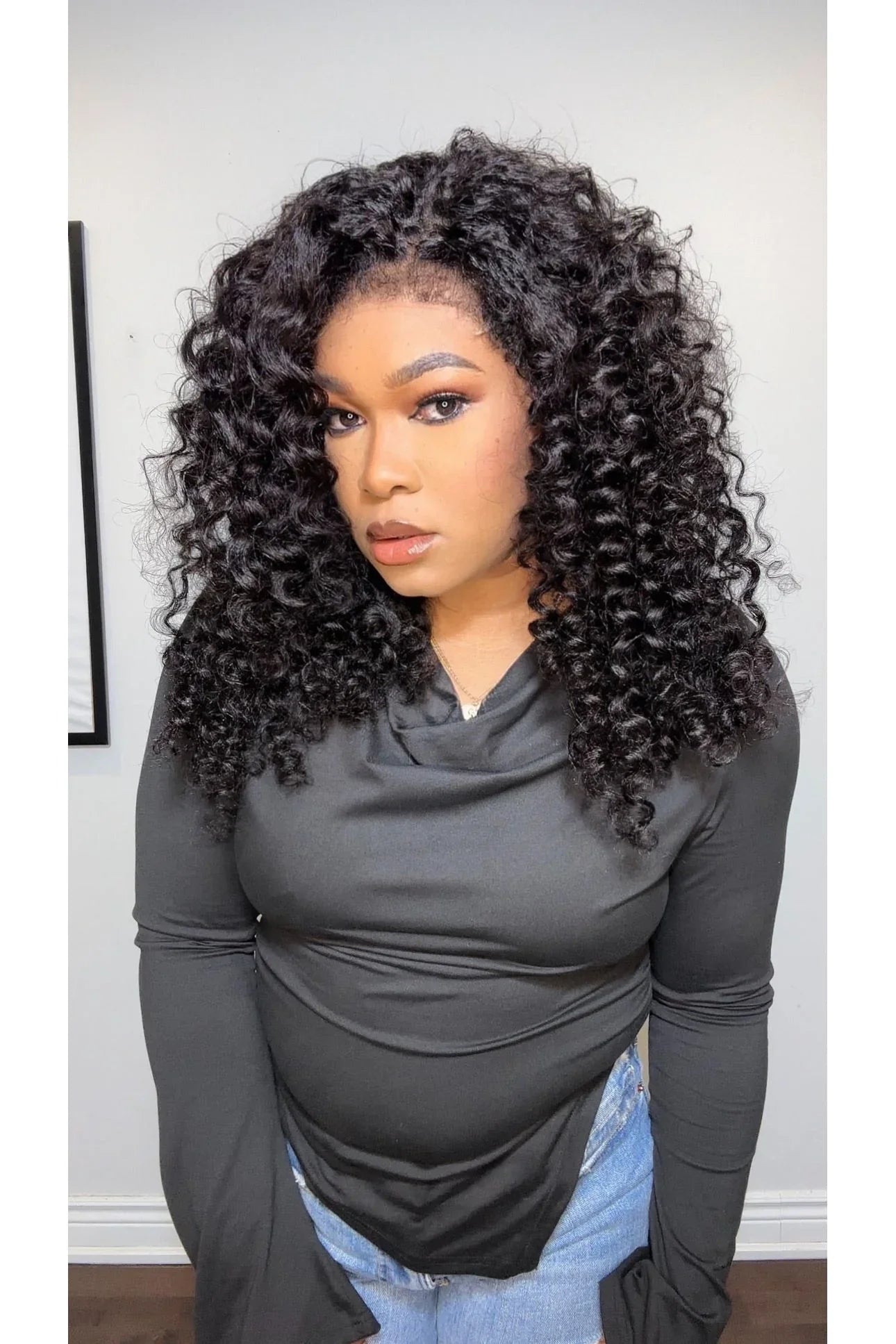 FAB BOUNCY KINKY CURLS 4C EDGE GLUELESS HD LACE WIG