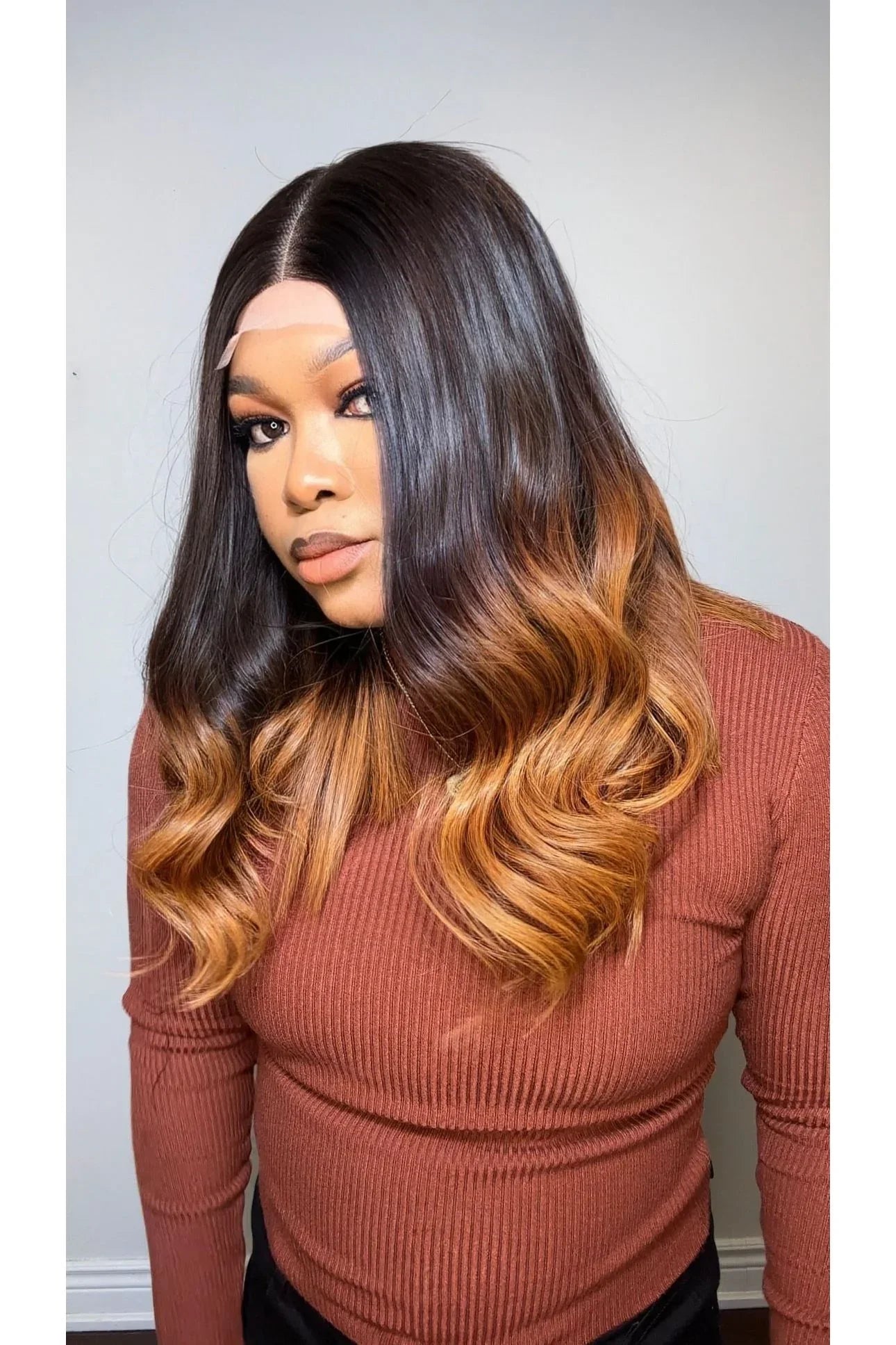 RAW SE LACE CLOSURE LONG BOB WIG (OMBRÉ)