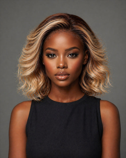 BROWN TO BLONDE LUXURY LACE FRONTAL BOB WIG - Fab Beauty Supplies