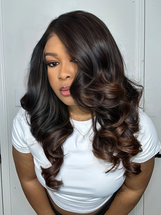 EAST ASIAN NATURAL WAVY LACE FRONTAL WIG