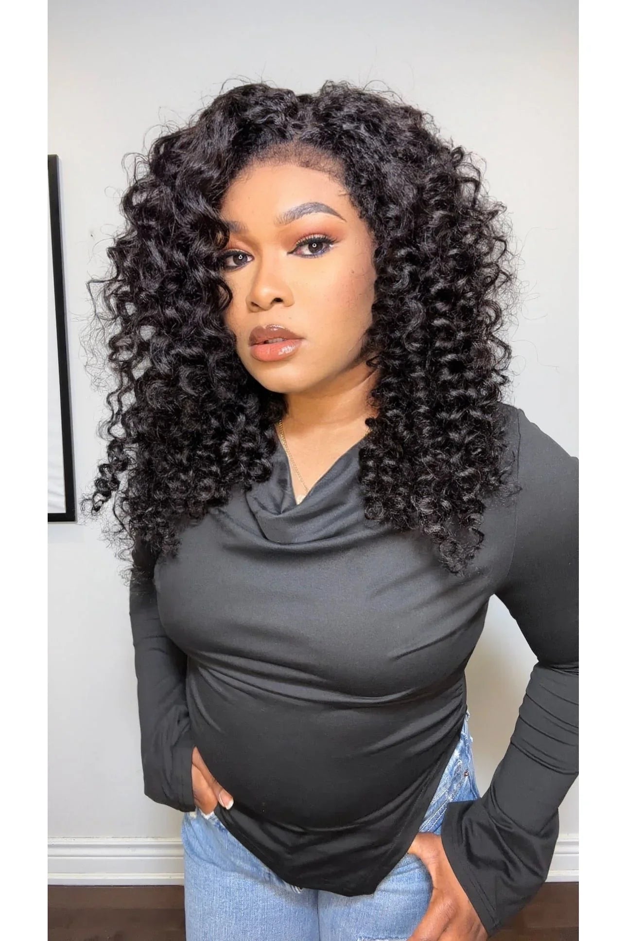 FAB BOUNCY KINKY CURLS 4C EDGE GLUELESS HD LACE WIG
