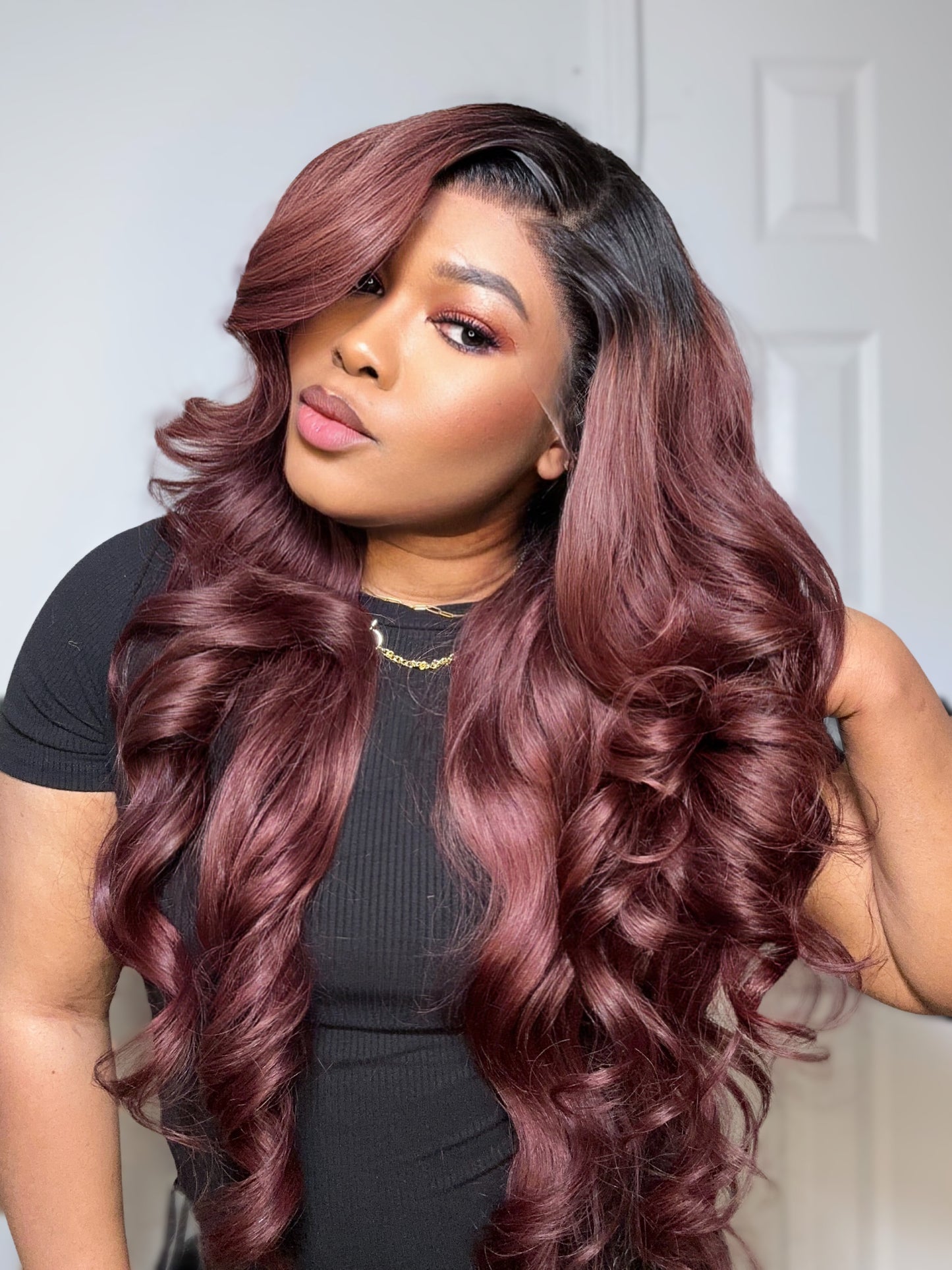 LAYERED BODY WAVE FRONTAL WIG