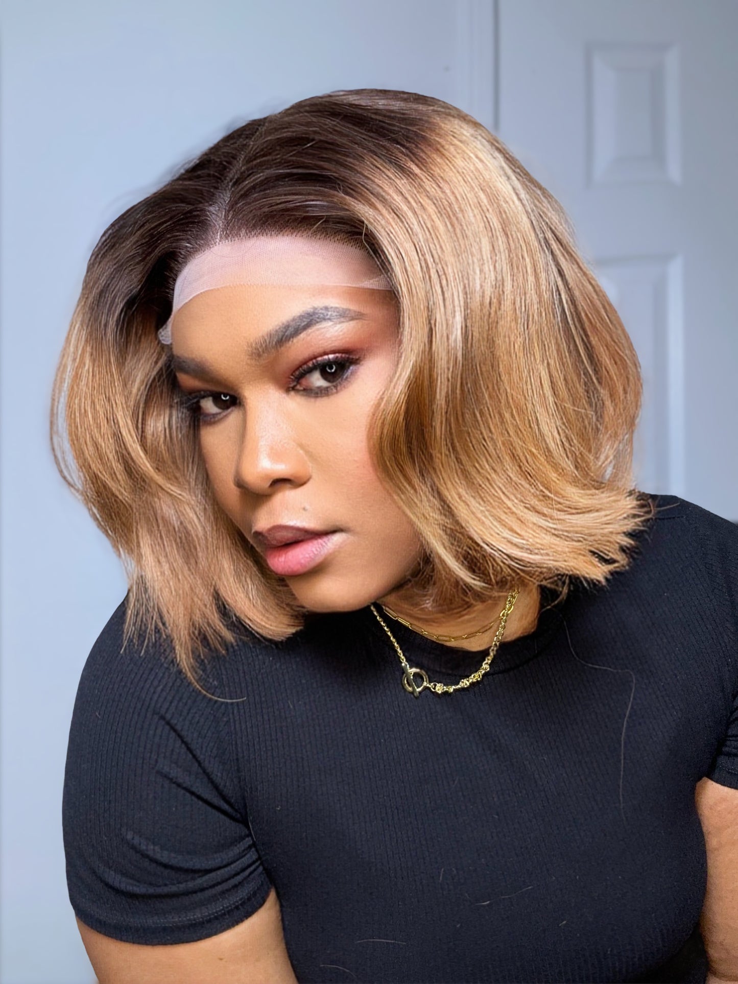 RAW SE LACE CLOSURE BOB WIG (OMBRÉ BLONDE)