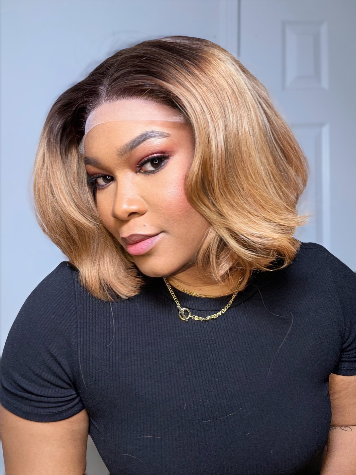 RAW SE LACE CLOSURE BOB WIG (OMBRÉ BLONDE)