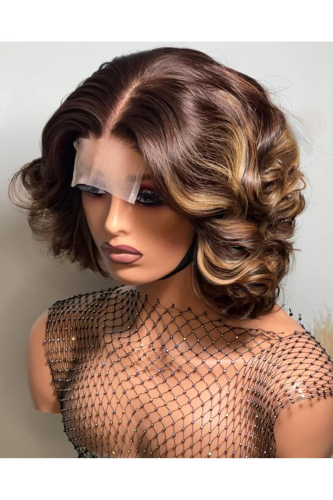 SDD LAYERED WAVY BOB WIG (CUSTOM COLOUR) - Fab Beauty Supplies
