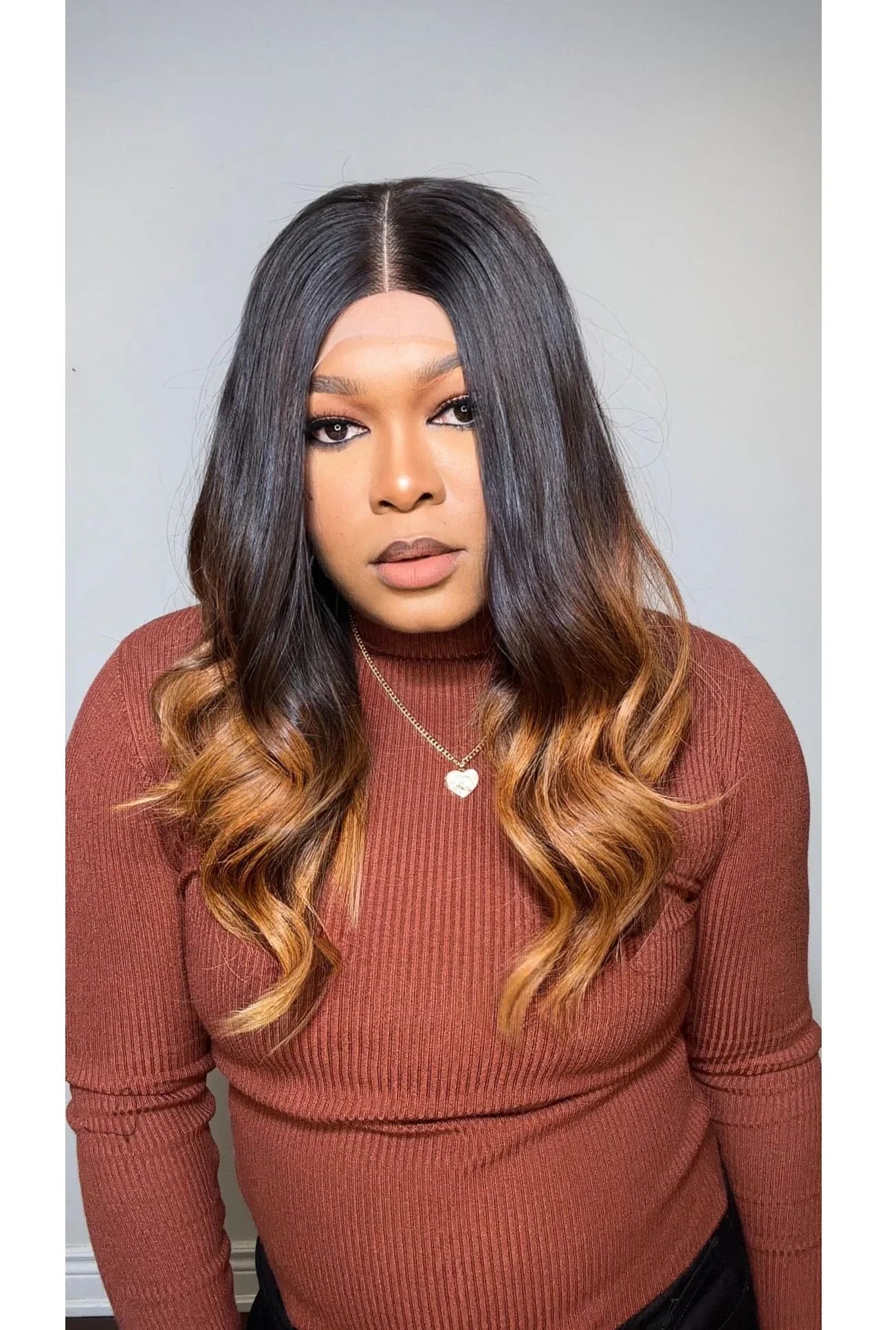 RAW SE LACE CLOSURE LONG BOB WIG (OMBRÉ)