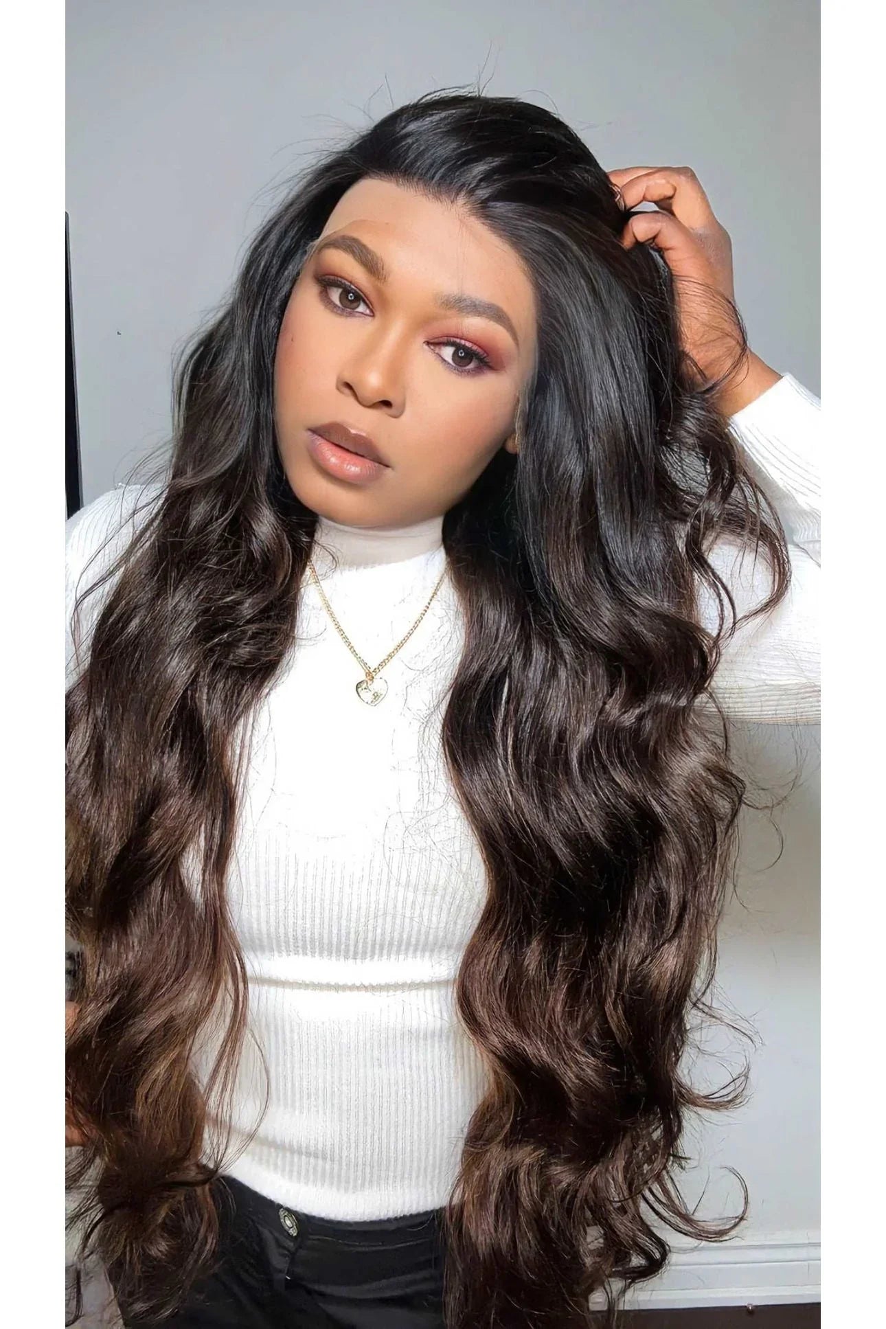 FAB LAYERED BODY WAVE GLUELESS HD LACE FRONTAL WIG - Fab Beauty Supplies