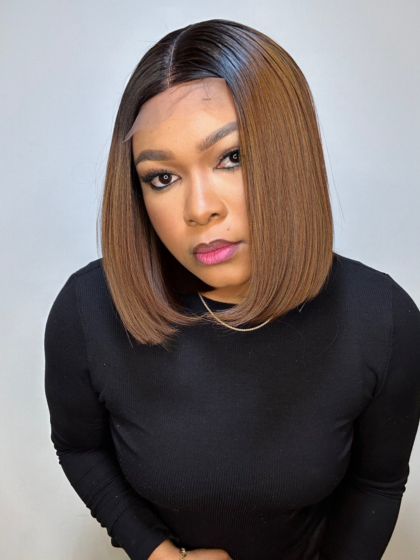 RAW SE LACE CLOSURE BOB WIG (CHESTNUT)