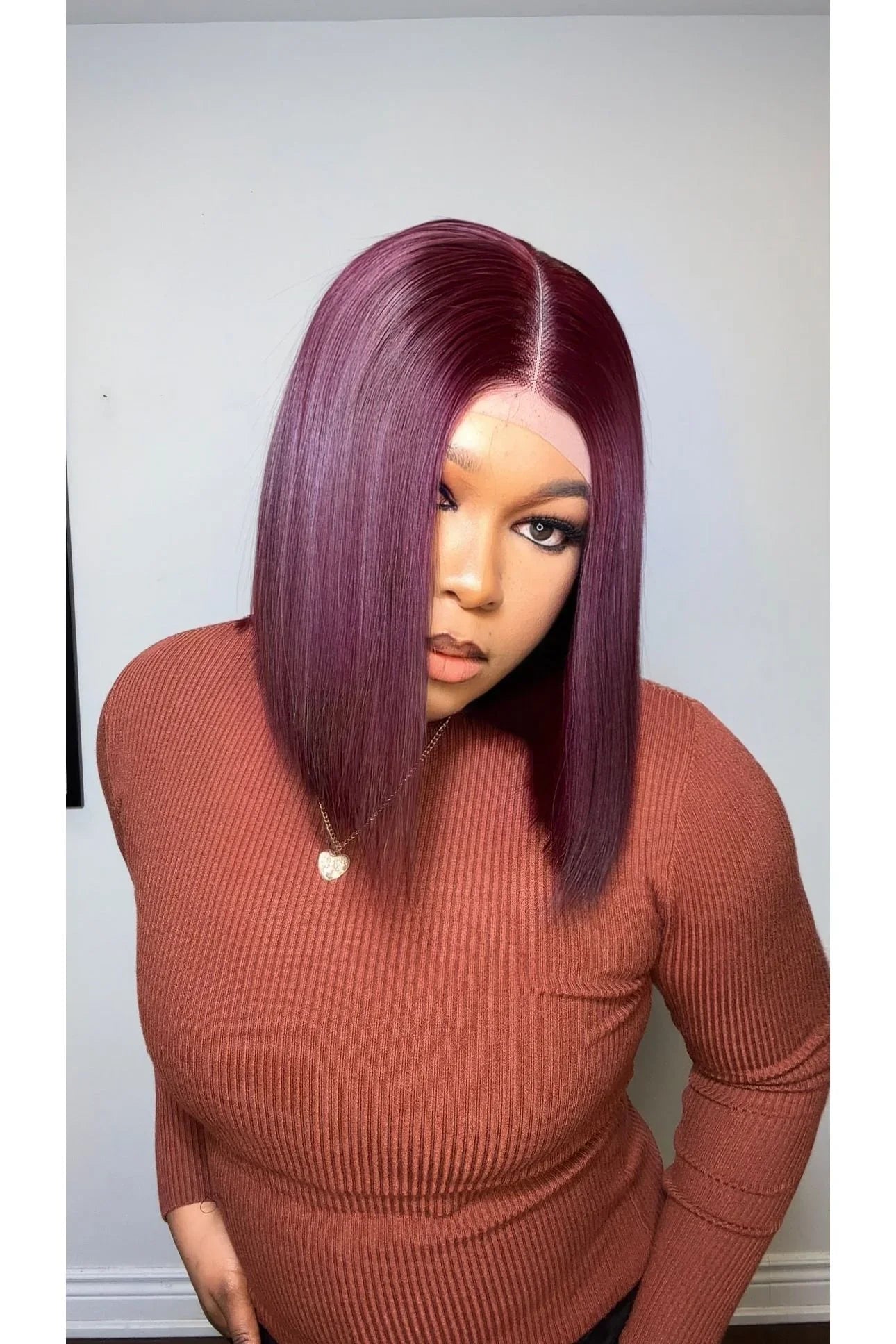 RAW SE LACE CLOSURE BOB WIG (WINE)