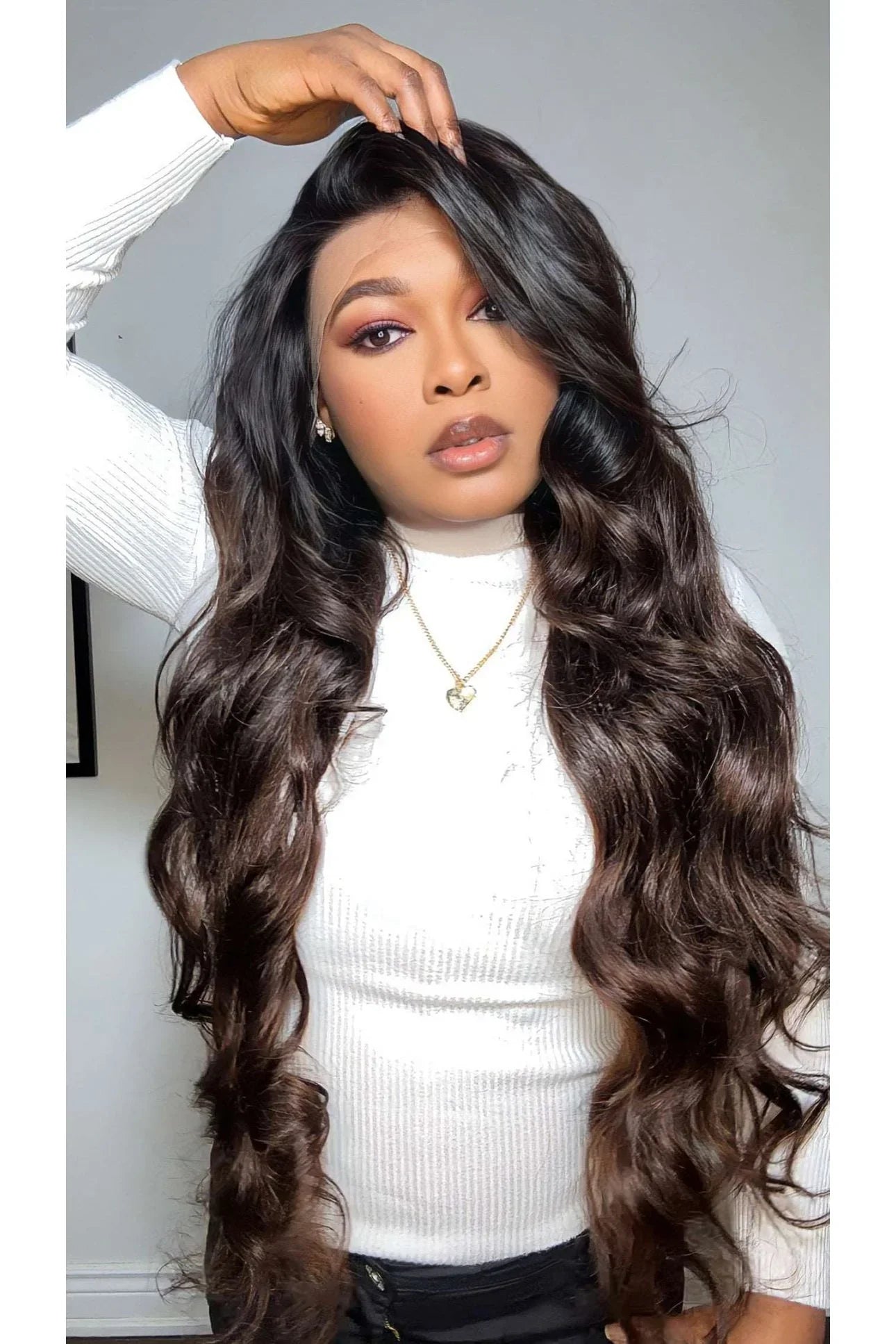FAB LAYERED BODY WAVE GLUELESS HD LACE FRONTAL WIG - Fab Beauty Supplies