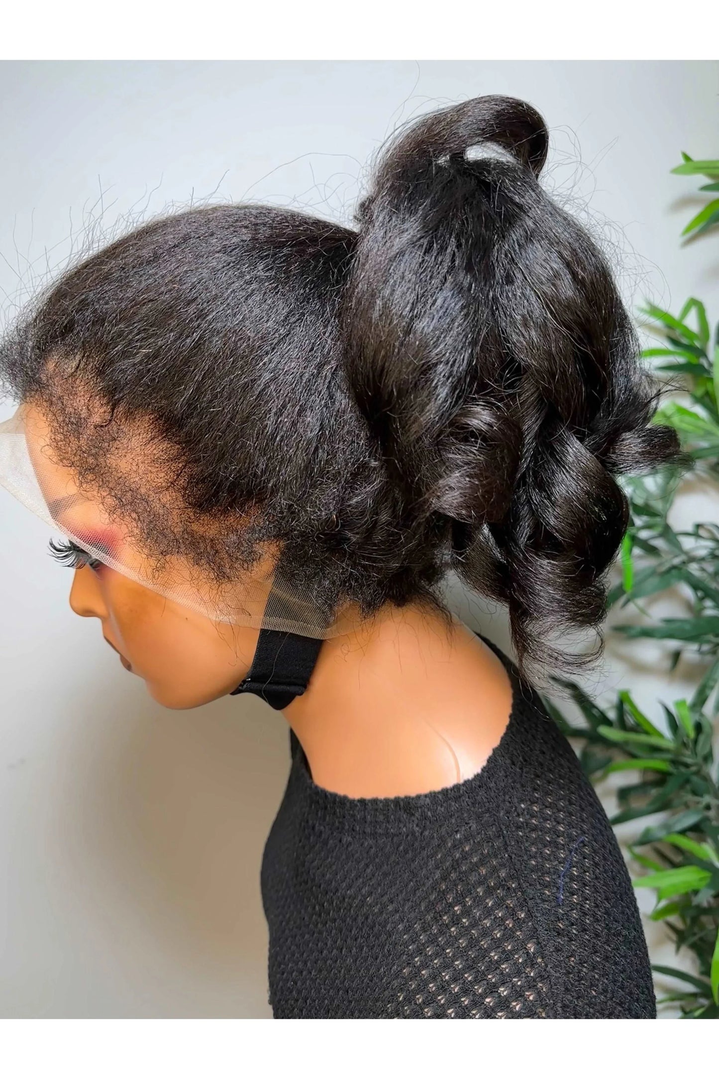 NATURAL 360 LACE FRONTAL KINKY EDGES VENTILATED WIG - Fab Beauty Supplies