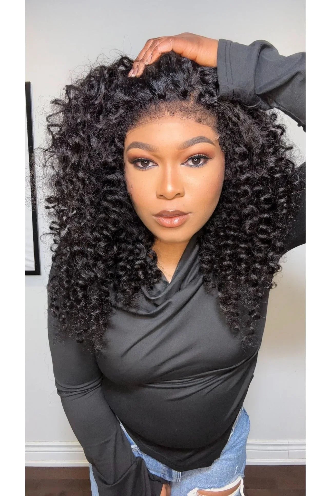 FAB BOUNCY KINKY CURLS 4C EDGE GLUELESS HD LACE WIG