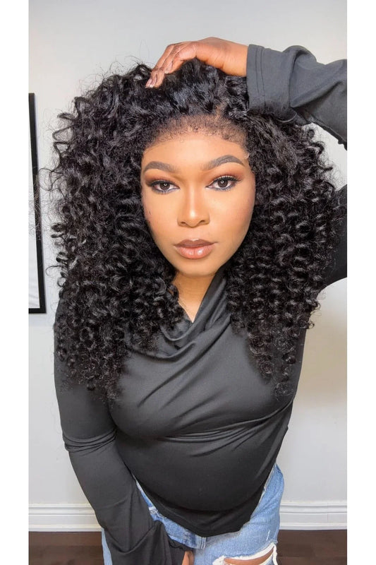 FAB BOUNCY KINKY CURLS 4C EDGE GLUELESS HD LACE WIG - Fab Beauty Supplies