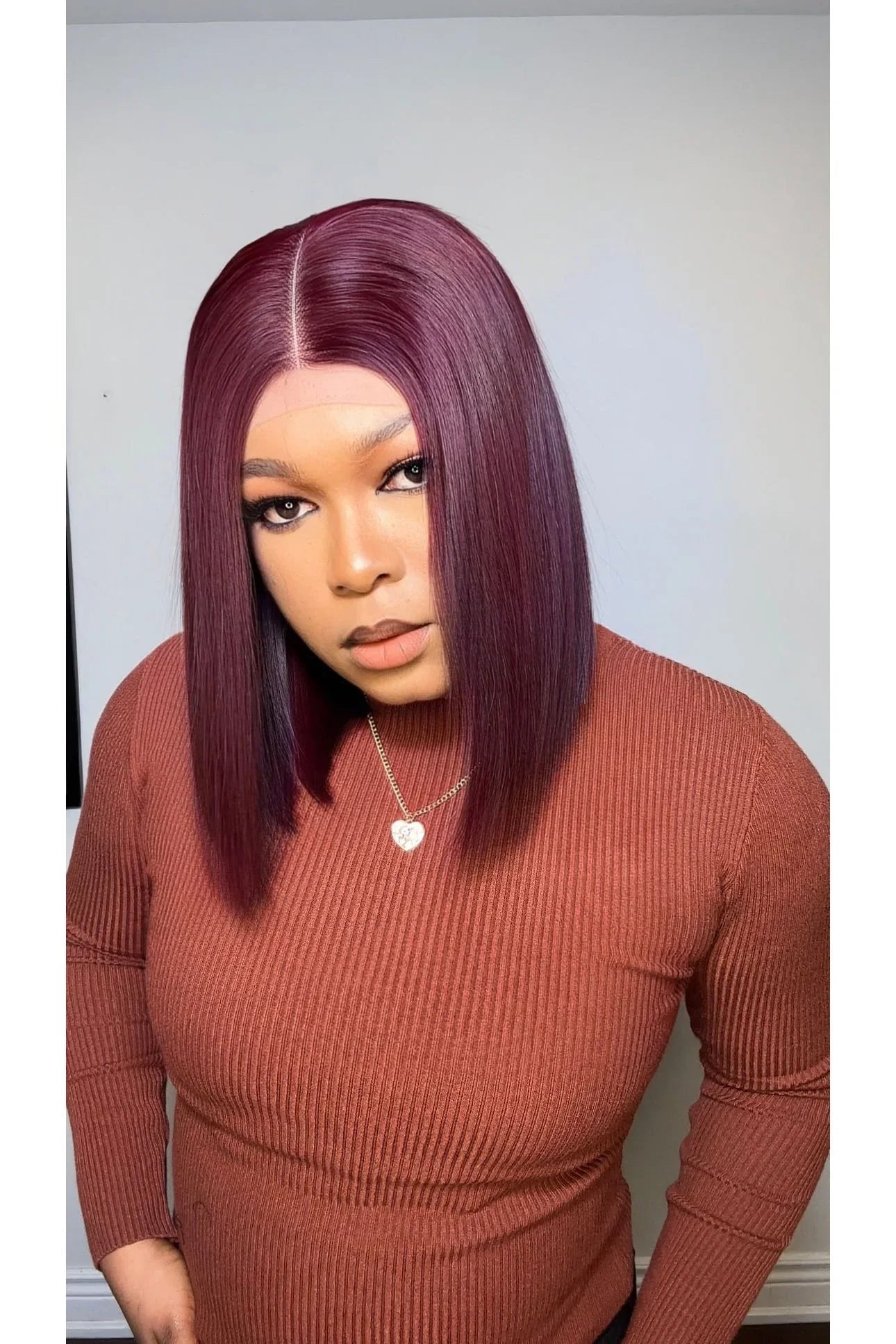 RAW SE LACE CLOSURE BOB WIG (WINE)