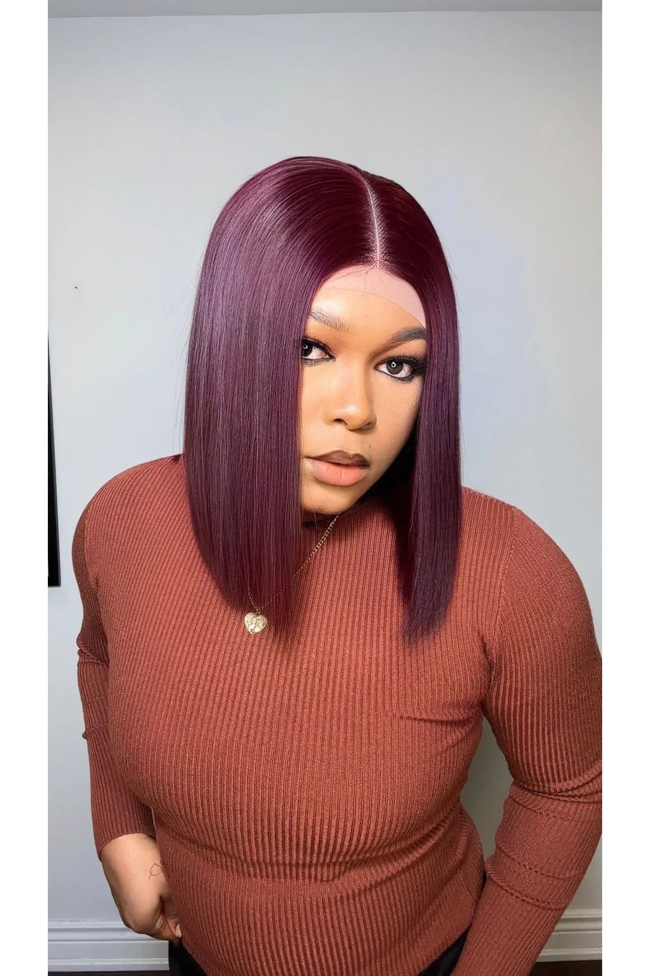 RAW SE LACE CLOSURE BOB WIG (WINE)
