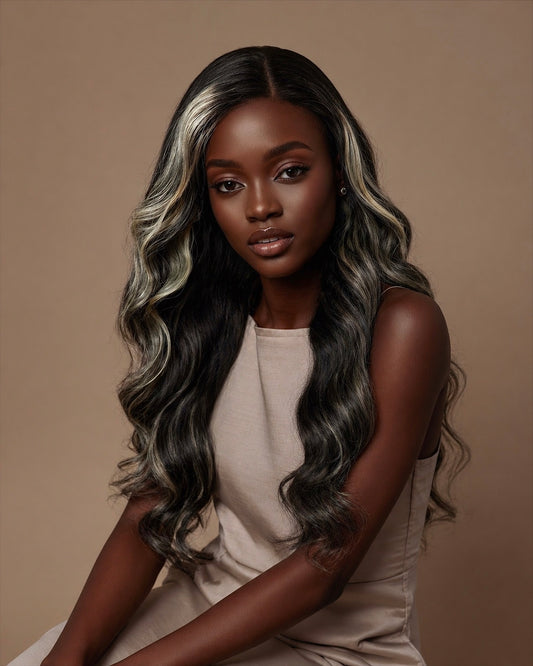 BEIGE HIGHLIGHTS LUXURY LACE FRONTAL WIG - Fab Beauty Supplies