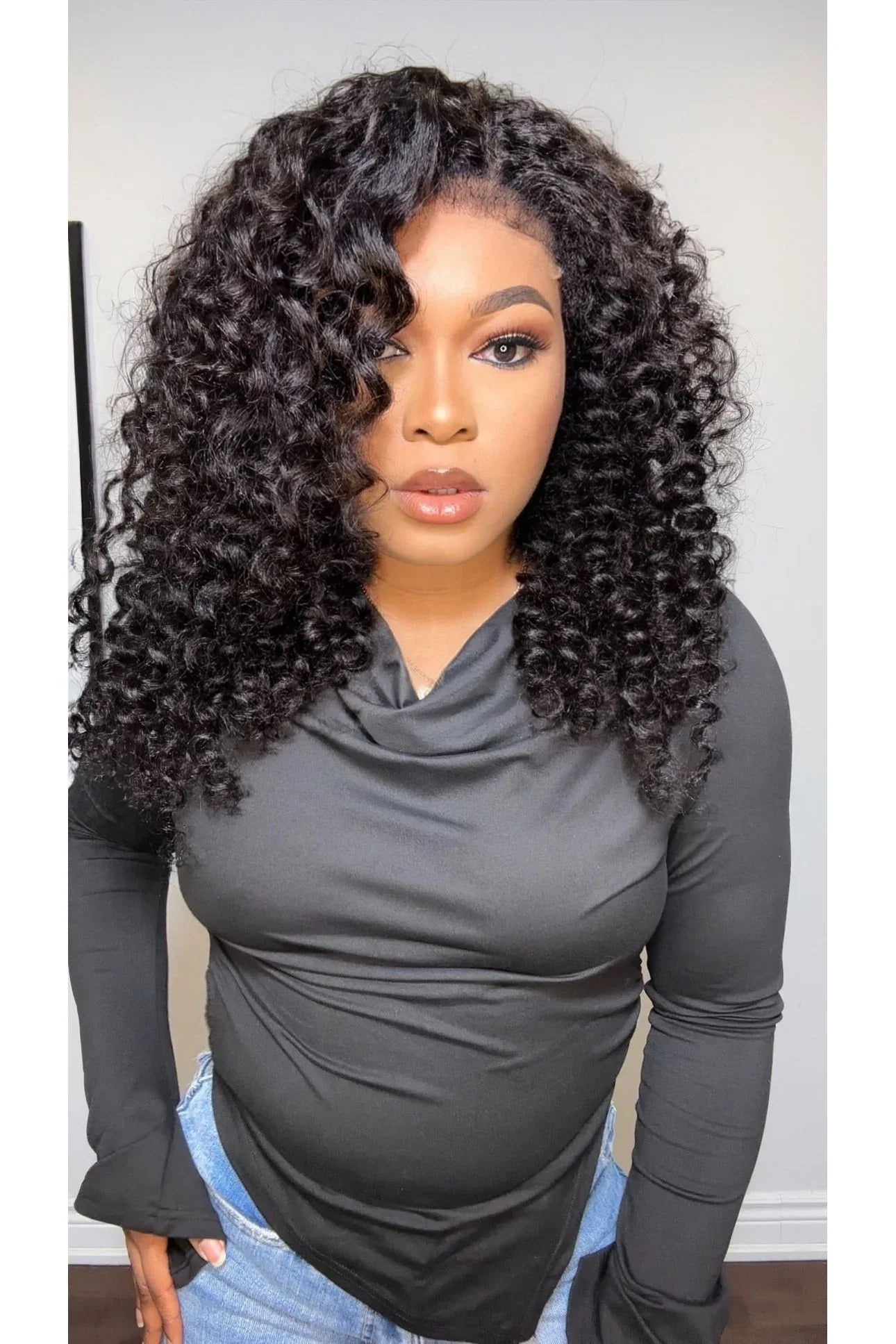 FAB BOUNCY KINKY CURLS 4C EDGE GLUELESS HD LACE WIG