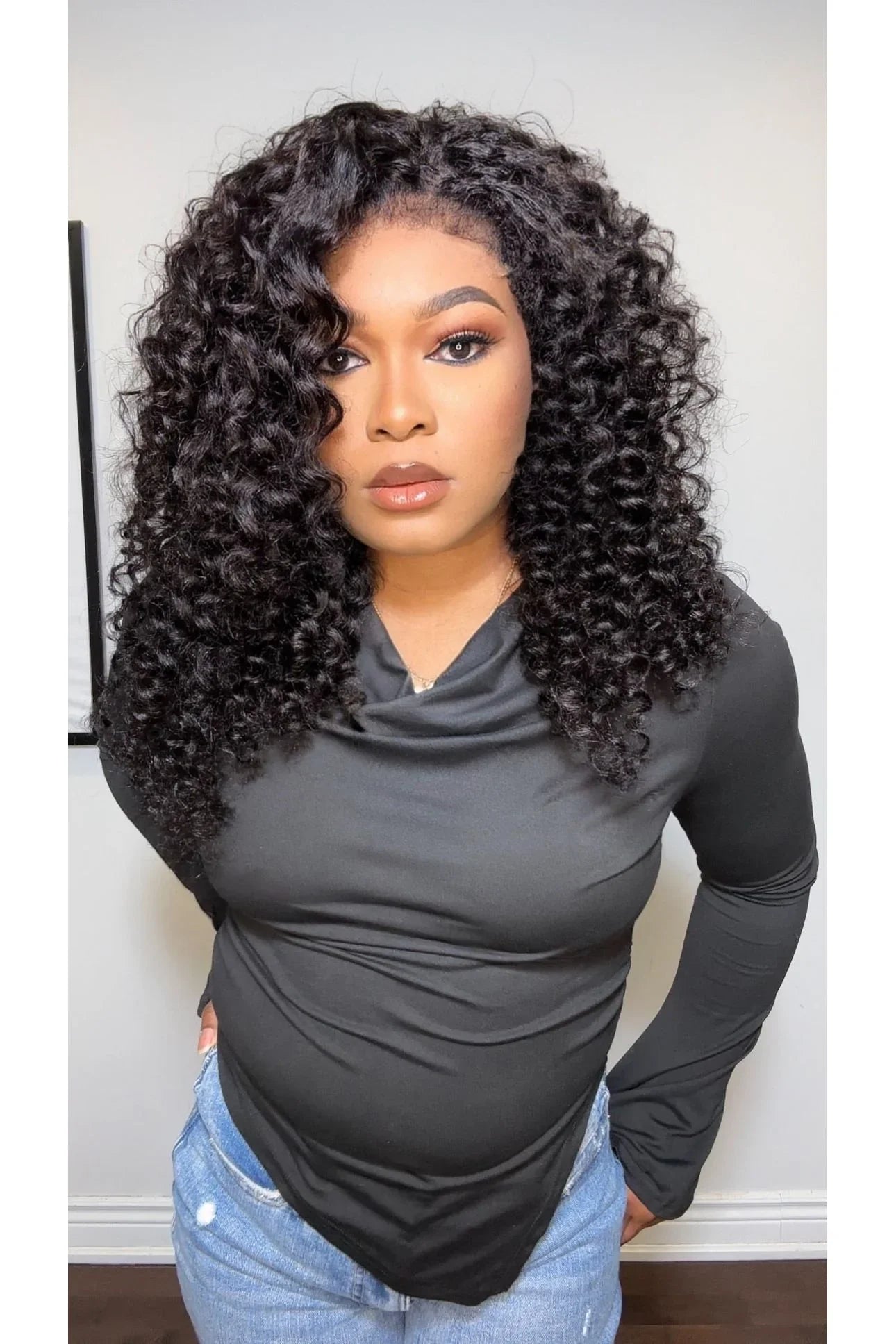 FAB BOUNCY KINKY CURLS 4C EDGE GLUELESS HD LACE WIG