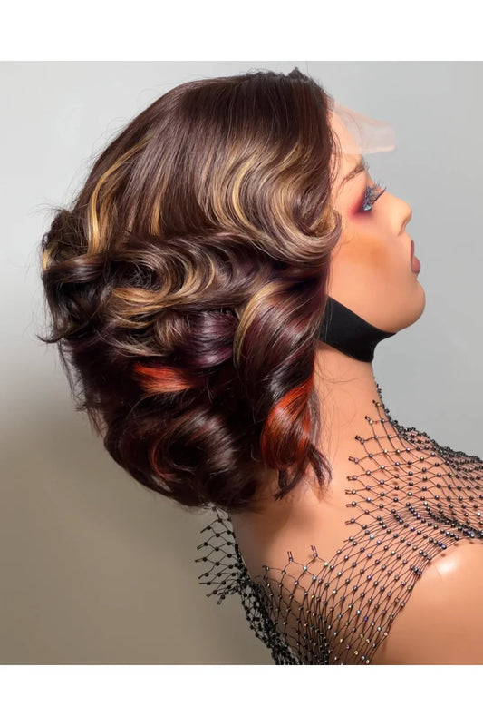 SDD LAYERED WAVY BOB WIG (CUSTOM COLOUR) - Fab Beauty Supplies