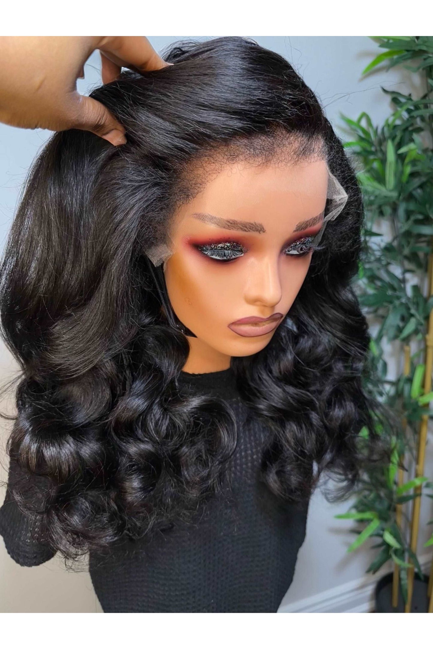 KINKY EDGES HD FRONTAL VENTILATED WAVY WIG - Fab Beauty Supplies