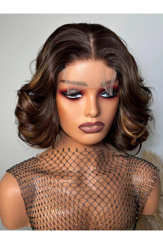 SDD LAYERED WAVY BOB WIG (CUSTOM COLOUR) - Fab Beauty Supplies