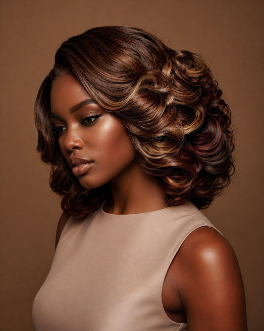 LAYERED CUSTOM COLOUR BOUNCY BOB WIG - Fab Beauty Supplies