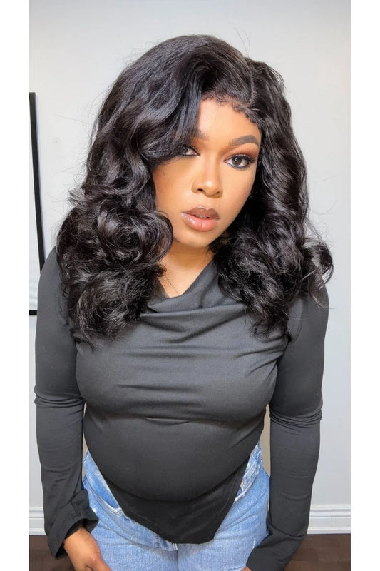 FAB KINKY STRAIGHT 4C EDGE GLUELESS HD LACE WIG - Fab Beauty Supplies