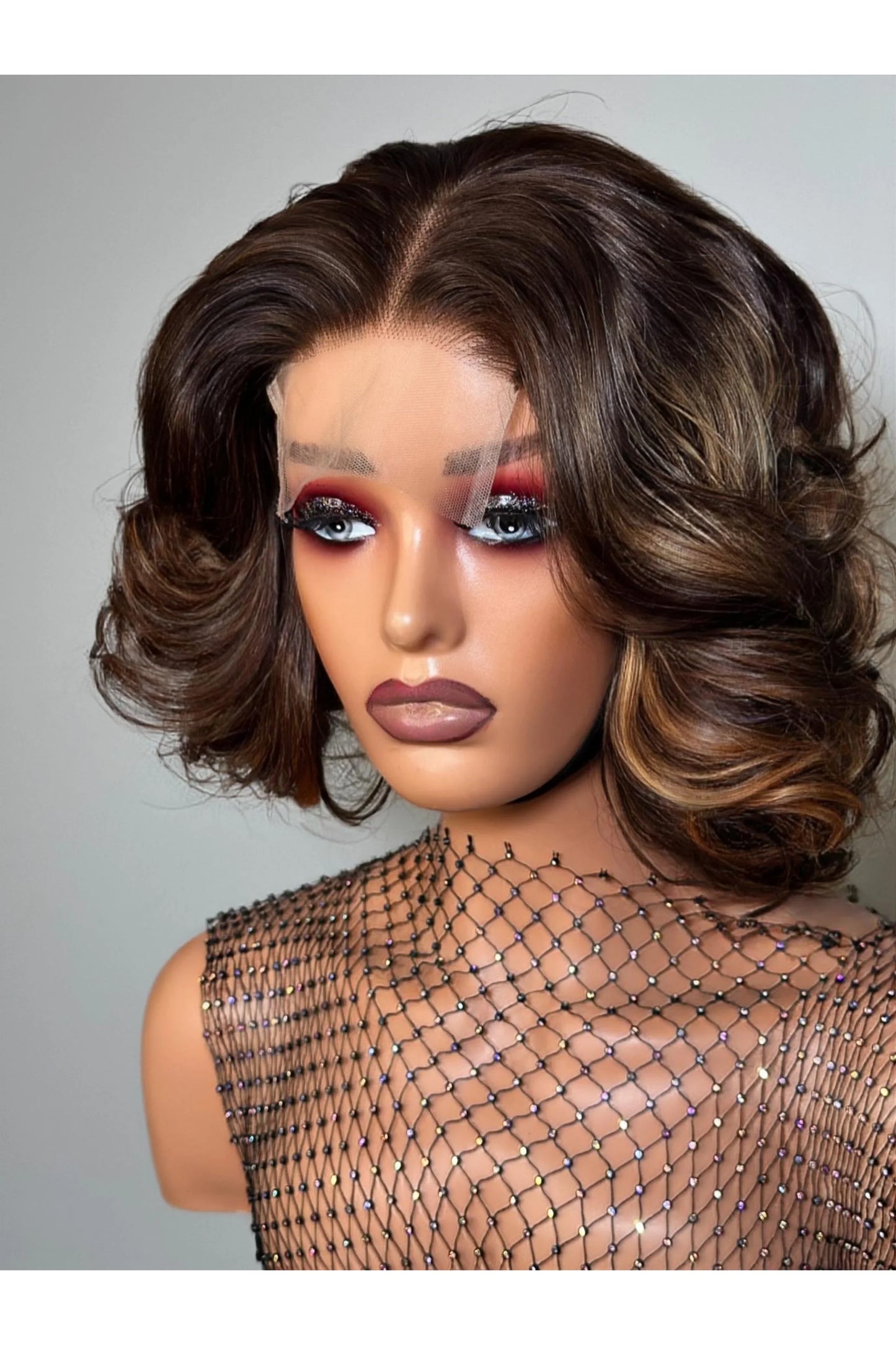 SDD LAYERED WAVY BOB WIG (CUSTOM COLOUR) - Fab Beauty Supplies