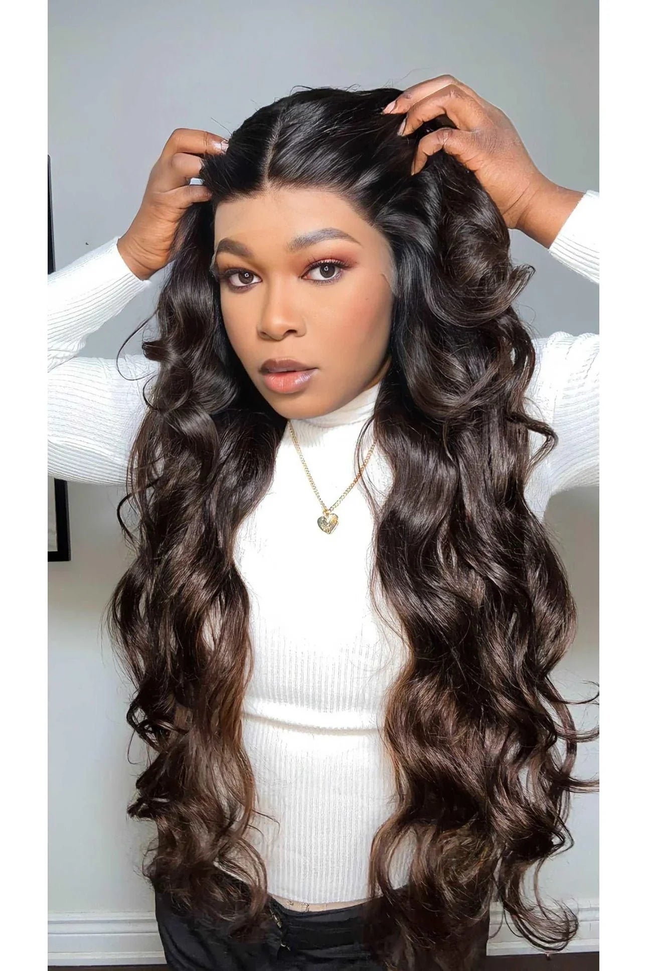 FAB LAYERED BODY WAVE GLUELESS HD LACE FRONTAL WIG - Fab Beauty Supplies