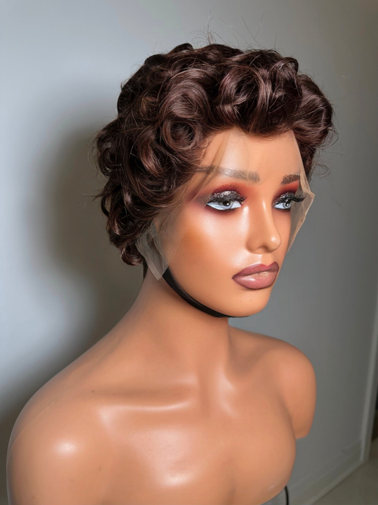 CHESTNUT PIXIE CUT FRONTAL WIG