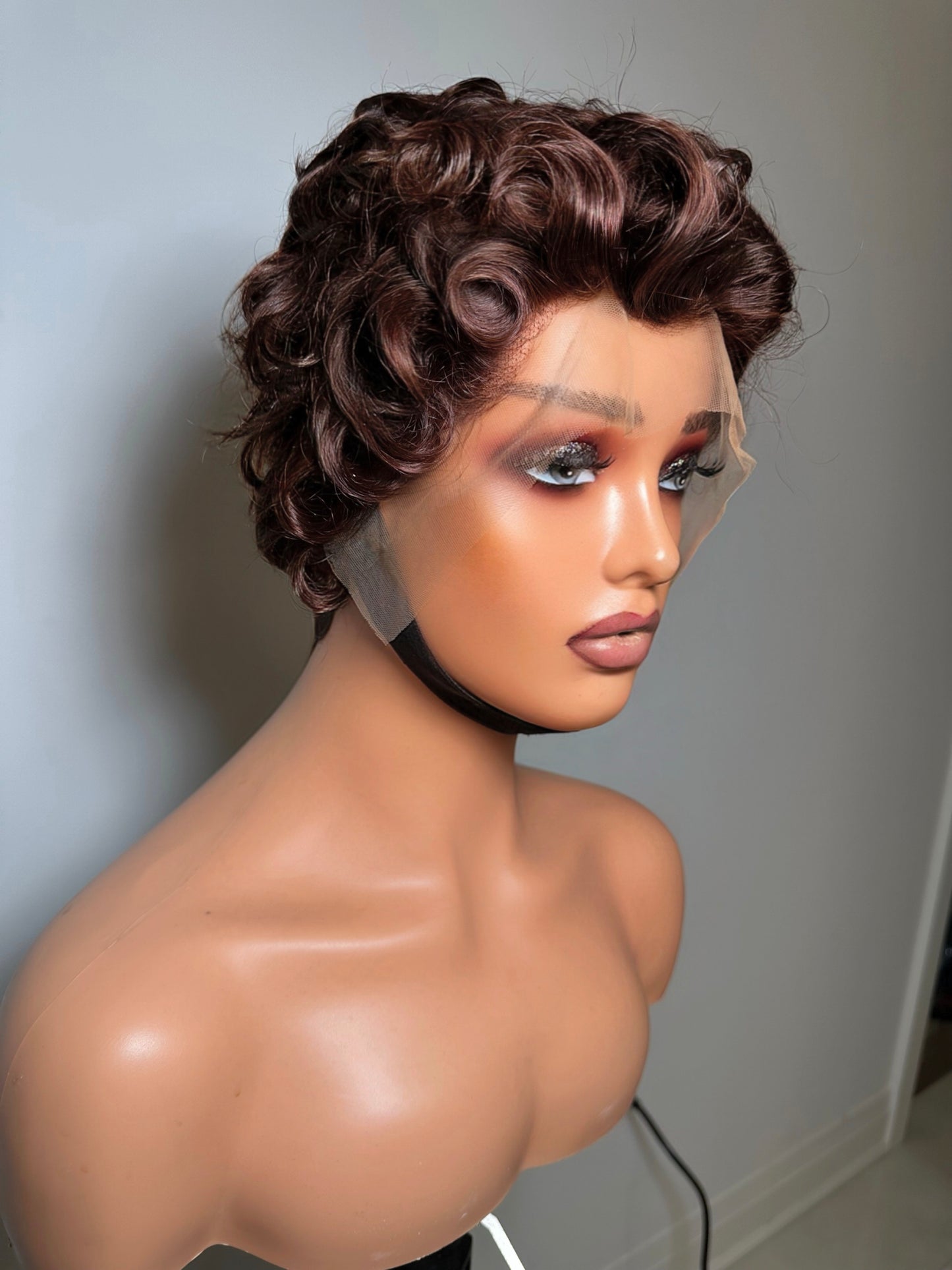 CHESTNUT PIXIE CUT FRONTAL WIG