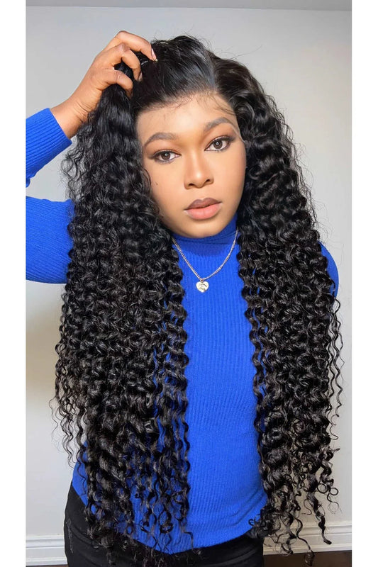 FAB LAYERED DEEP WAVE GLUELESS HD LACE FRONTAL WIG - Fab Beauty Supplies