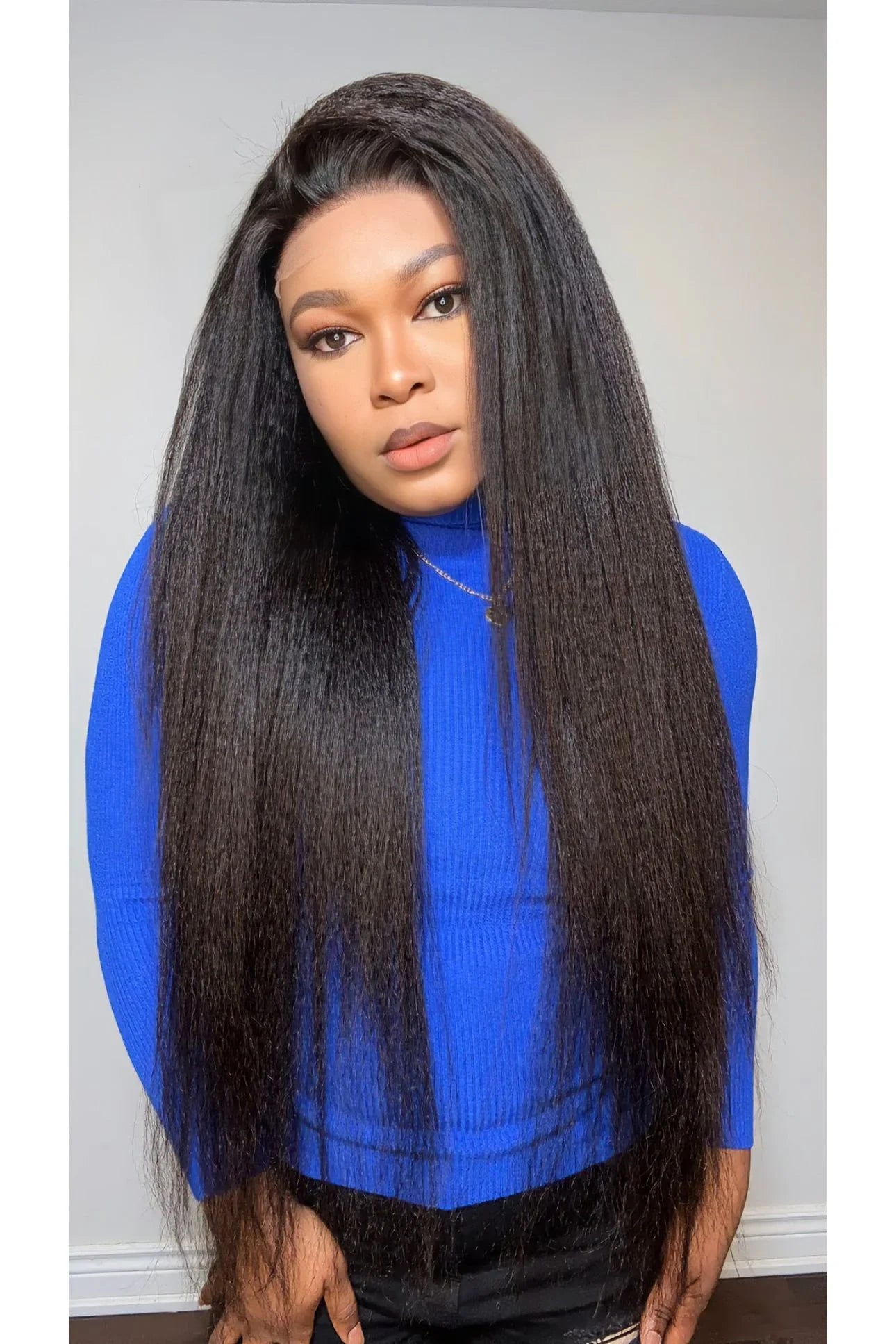 FAB KINKY STRAIGHT GLUELESS HD LACE WIG