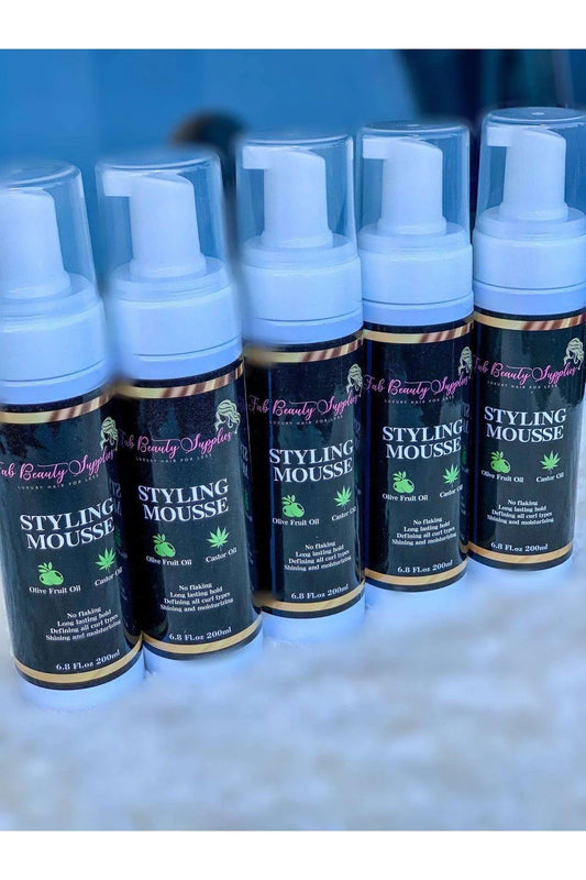 CASTOR & OLIVE FRUIT OIL STYLING MOUSSE - 200ML - Fab Beauty Supplies