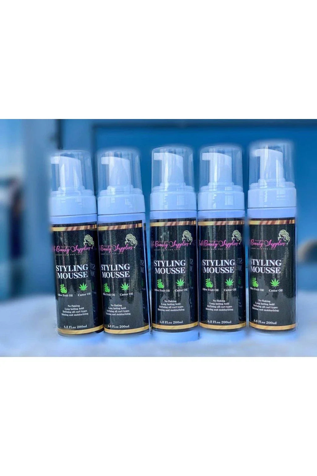 CASTOR & OLIVE FRUIT OIL STYLING MOUSSE - 200ML - Fab Beauty Supplies