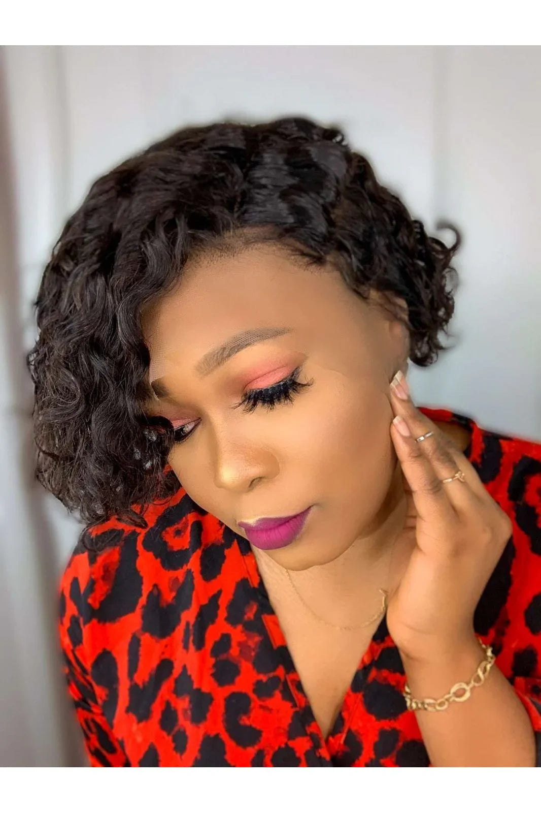 FAB CURLY PIXIE SIDE CUT FULL LACE LUXURY WIG - Fab Beauty Supplies