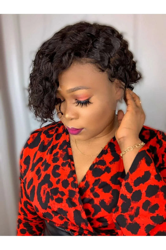 FAB CURLY PIXIE SIDE CUT FULL LACE LUXURY WIG - Fab Beauty Supplies