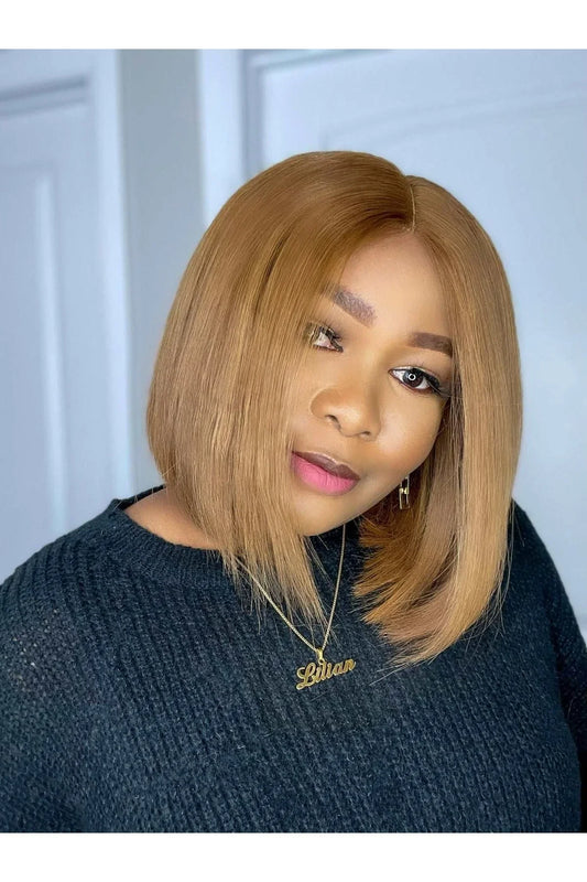 FAB VIETNAMESE SDD BONE STRAIGHT BOB WIG (HONEY BROWN) - Fab Beauty Supplies