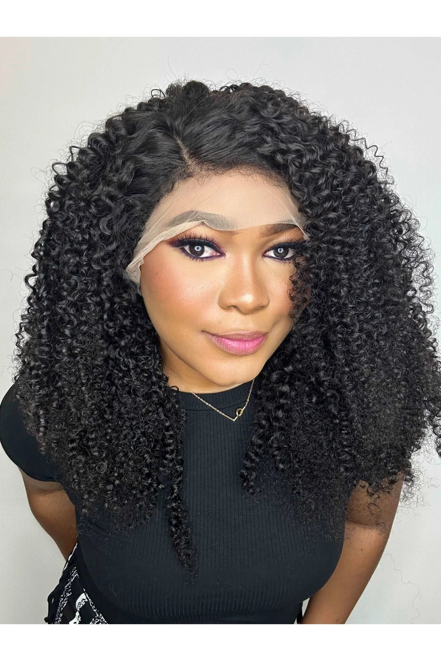 FAB AFRO KINKY COILS 4C EDGE GLUELESS TRANSPARENT LACE FRONTAL WIG - Fab Beauty Supplies