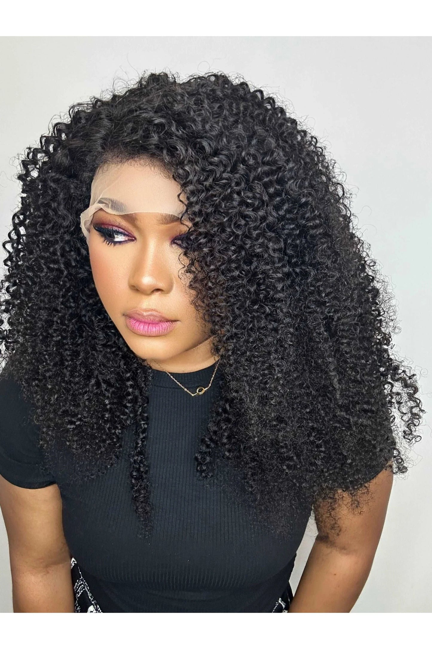 FAB AFRO KINKY COILS 4C EDGE GLUELESS TRANSPARENT LACE FRONTAL WIG - Fab Beauty Supplies