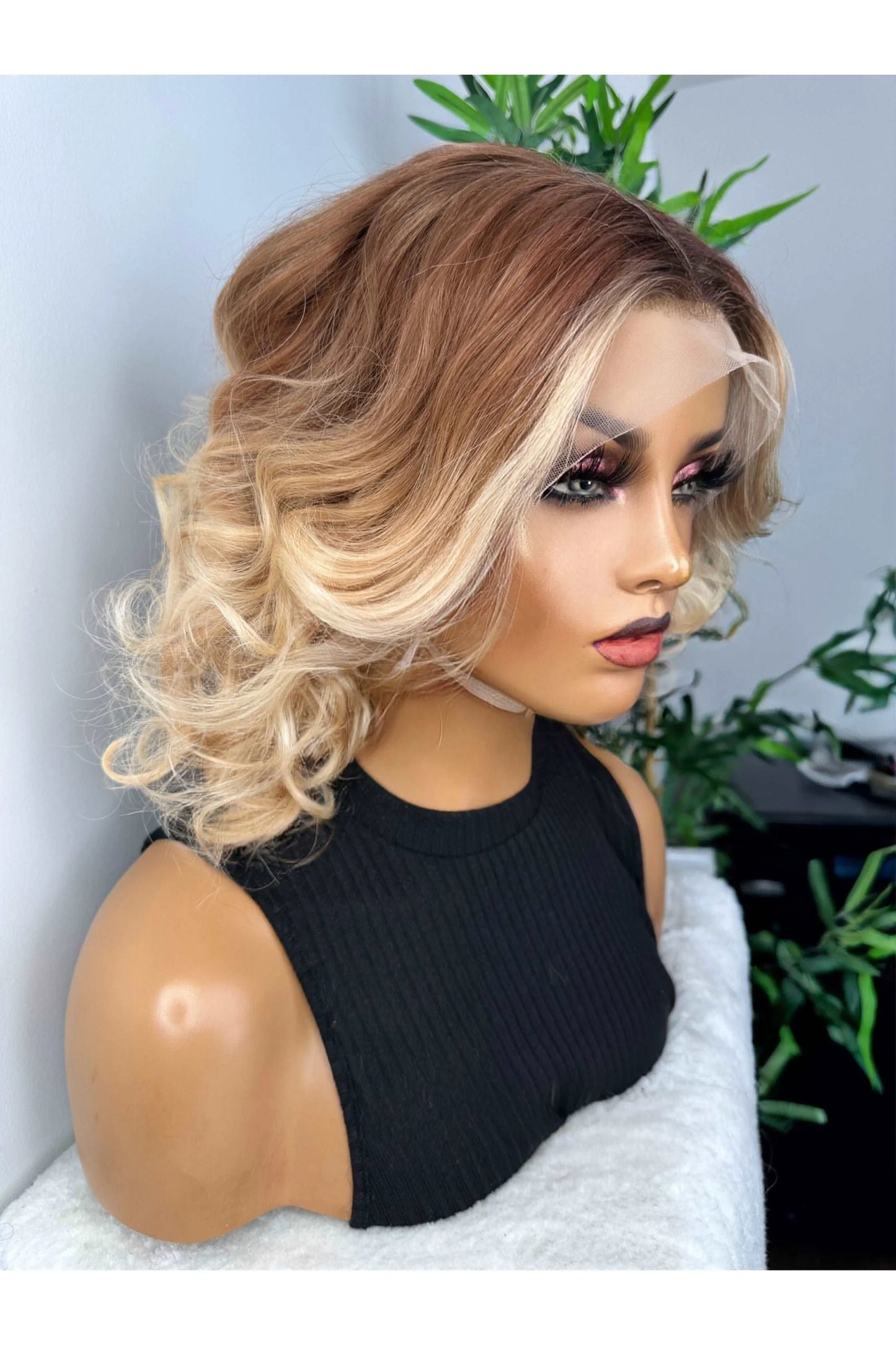 FAB BROWN TO BLONDE LUXURY LACE FRONTAL BOB WIG - Fab Beauty Supplies