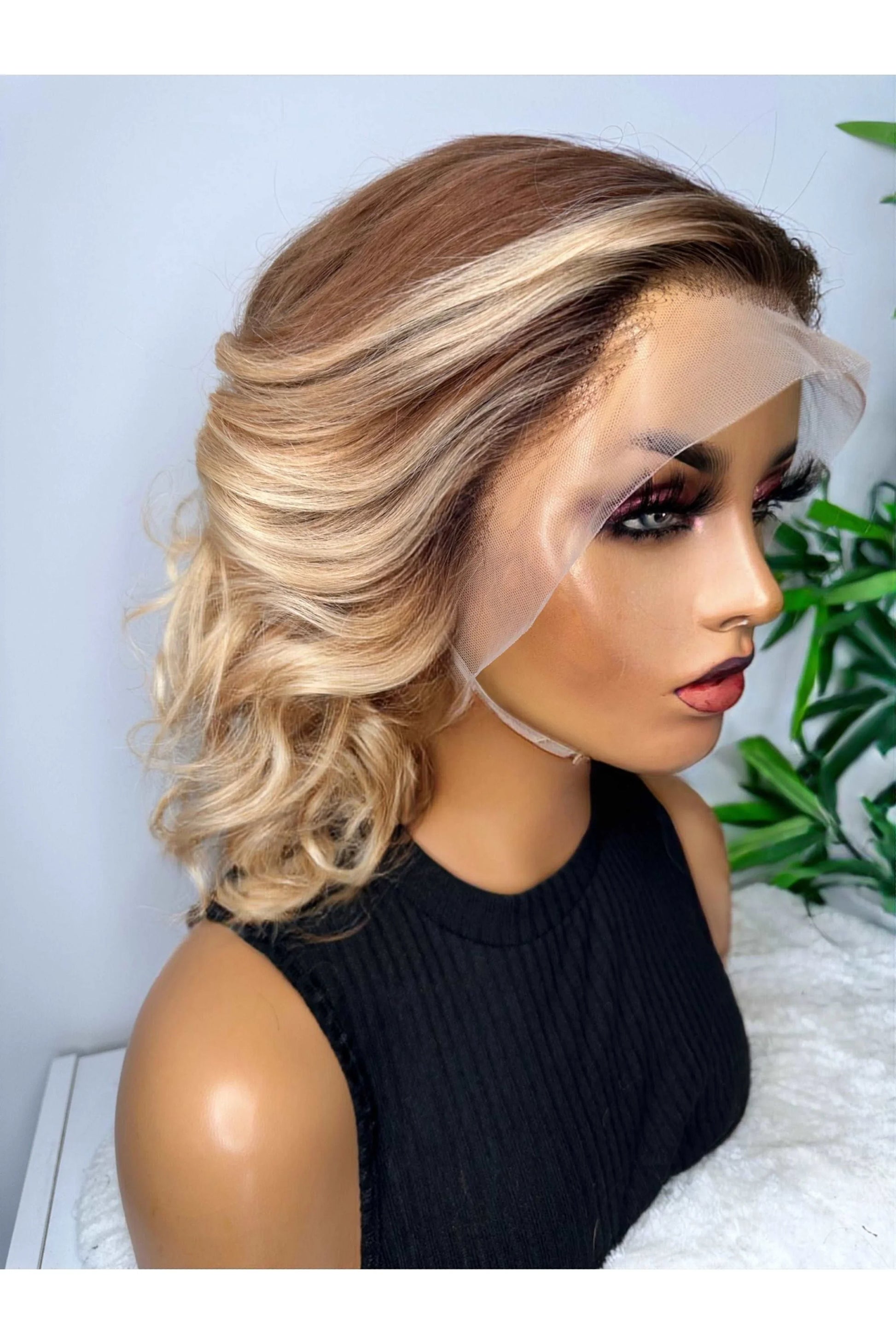 FAB BROWN TO BLONDE LUXURY LACE FRONTAL BOB WIG - Fab Beauty Supplies