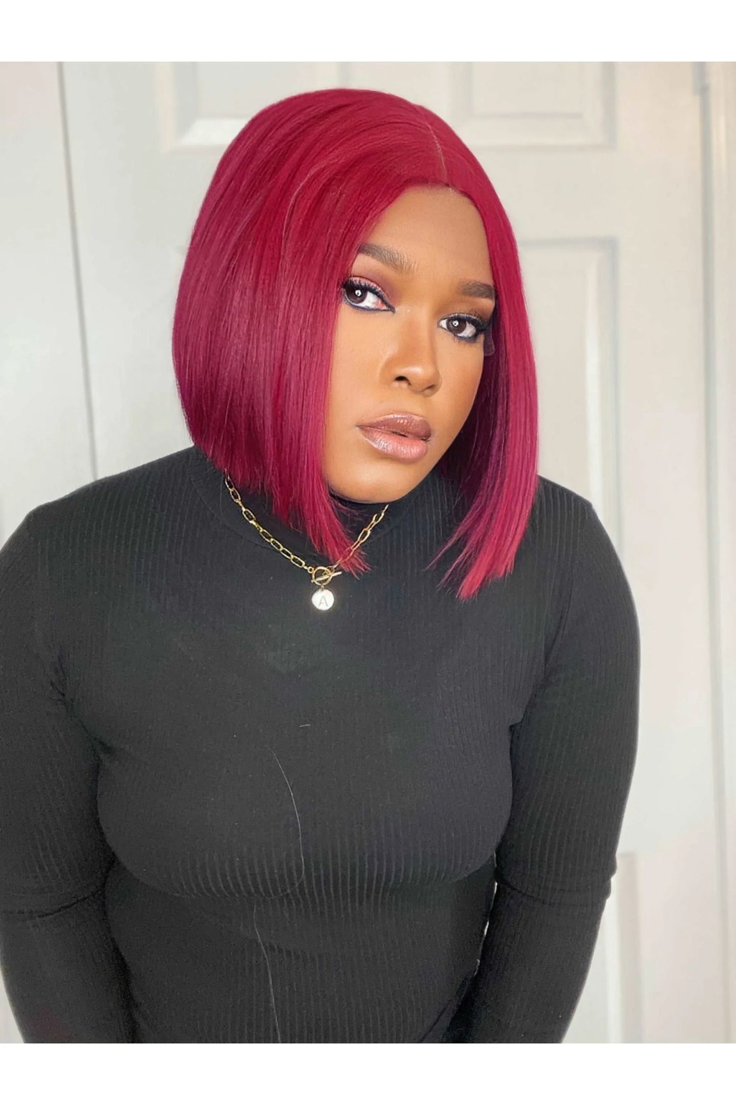 FAB DOUBLE DRAWN BOSS BOB T FRONTAL LUXURY WIG (WINE) - Fab Beauty Supplies