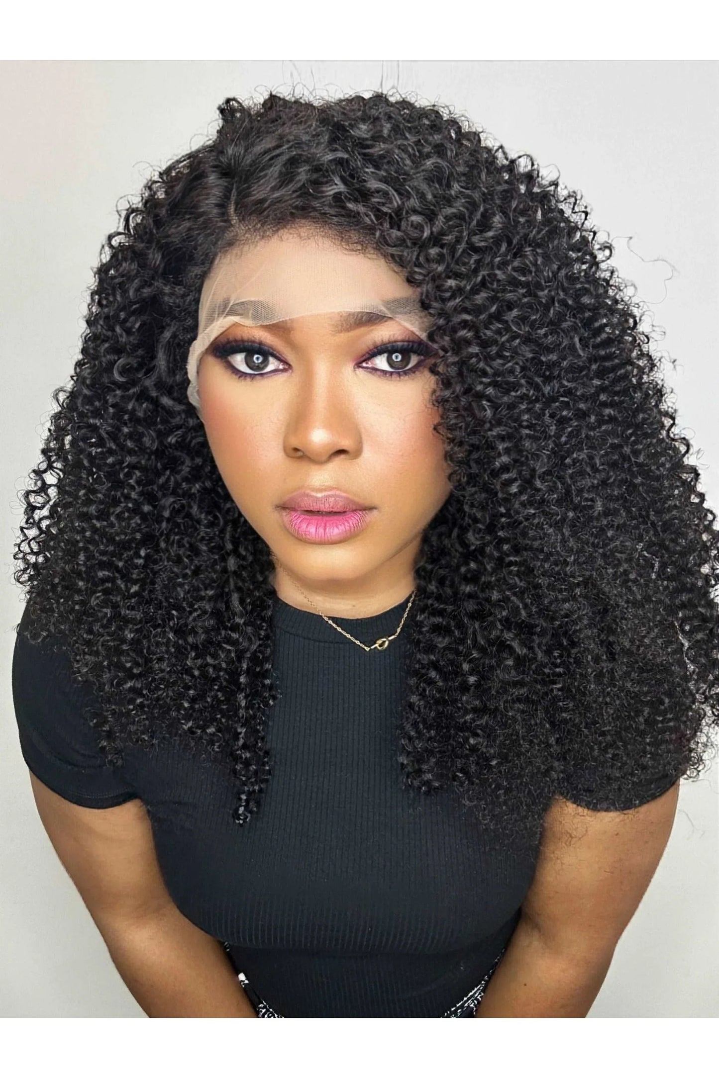 FAB AFRO KINKY COILS 4C EDGE GLUELESS TRANSPARENT LACE FRONTAL WIG - Fab Beauty Supplies