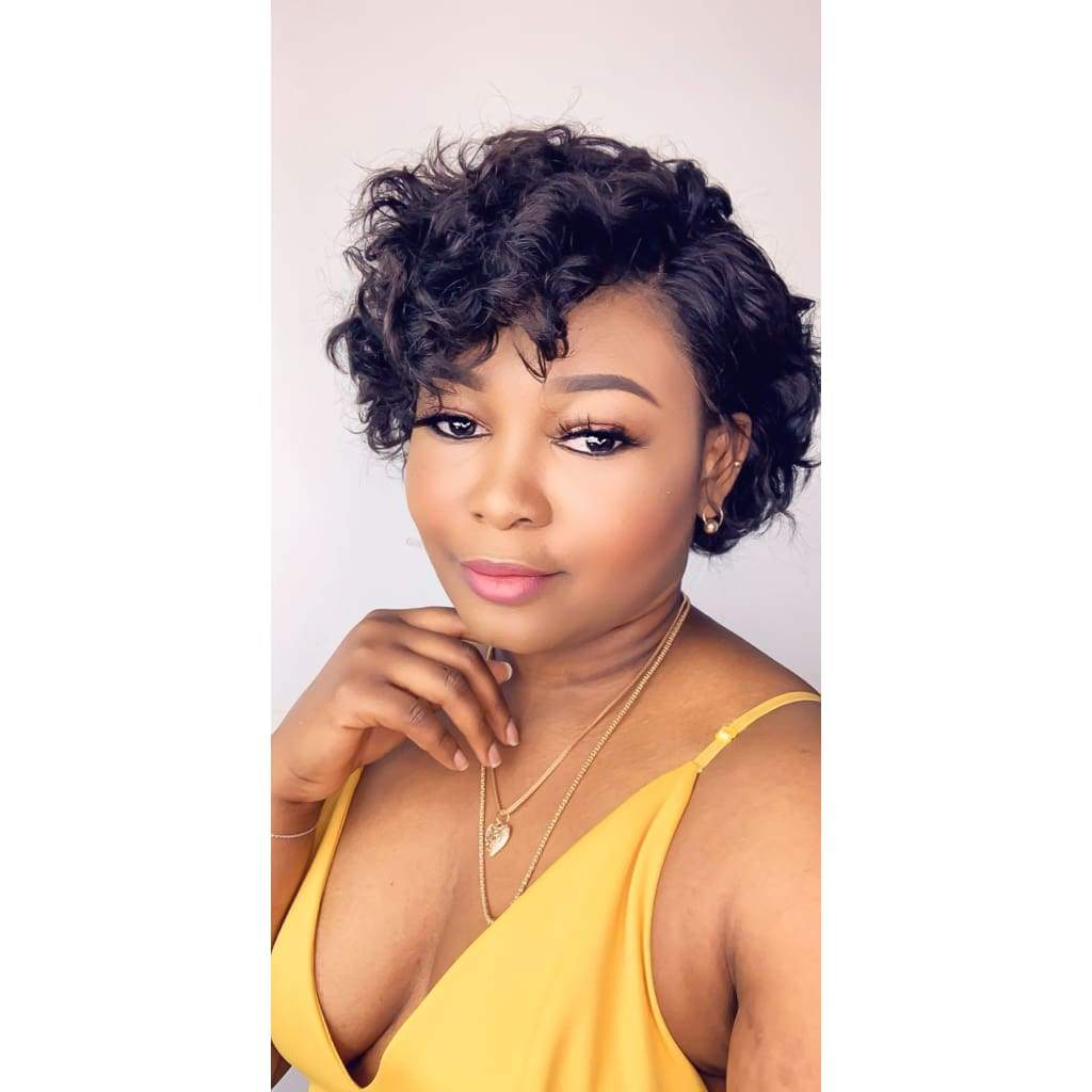 FAB CURLY PIXIE CUT LACE FRONTAL LUXURY WIG - Fab Beauty Supplies
