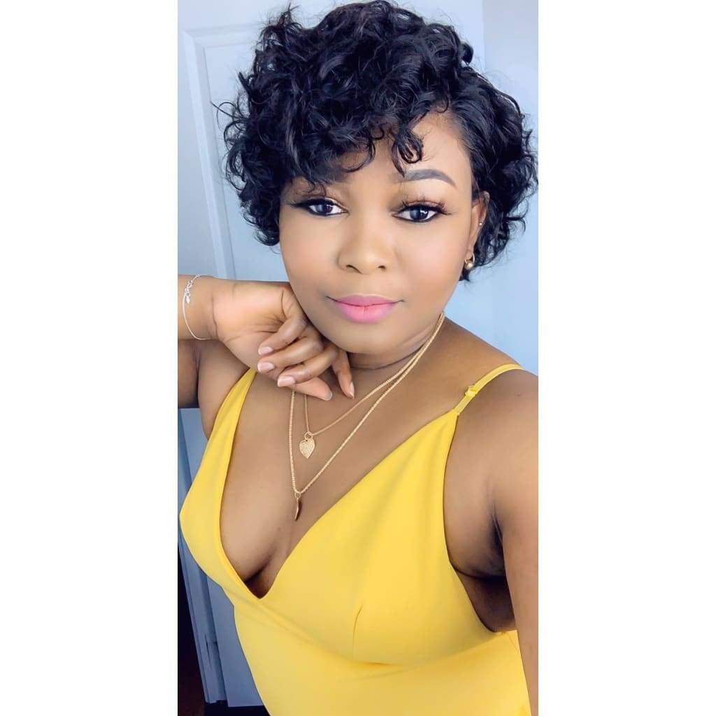 FAB CURLY PIXIE CUT LACE FRONTAL LUXURY WIG - Fab Beauty Supplies