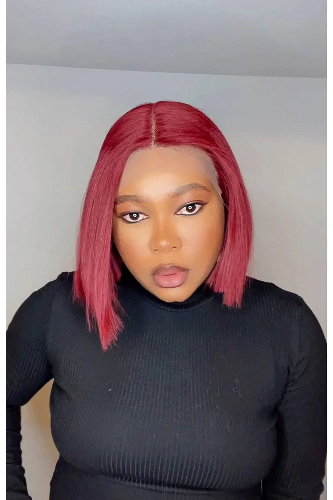 FAB DOUBLE DRAWN BOSS BOB T FRONTAL LUXURY WIG (WINE) - Fab Beauty Supplies